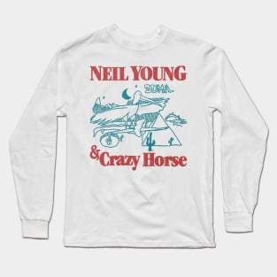 classic 70s vintage neil young & crazy horse fanmade Long Sleeve T-Shirt